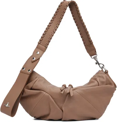 Vivienne Westwood Taupe Agnes Small Shoulder Bag
