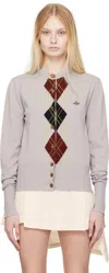 Vivienne Westwood Argyle Sweaters And Cardigans In P401 Pigeon Grey