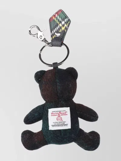 Vivienne Westwood Teddy Bear Shaped Keychain With Embroidered Design
