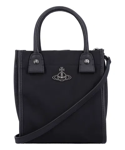 Vivienne Westwood Teddy Small Tote Bag In Black