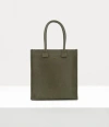 Vivienne Westwood Teddy Tote Bag Washed Leather Green In Green