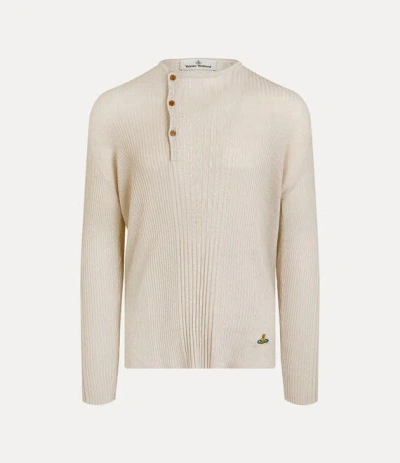 Vivienne Westwood Tegan Jumper Cotton / Cashmere Dusty-white Xl Men In Neutral