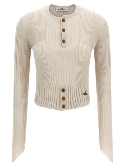 Vivienne Westwood White Tegan Sweater In Neutral