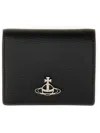Vivienne Westwood Black Synthetic Leather Wallet In Black