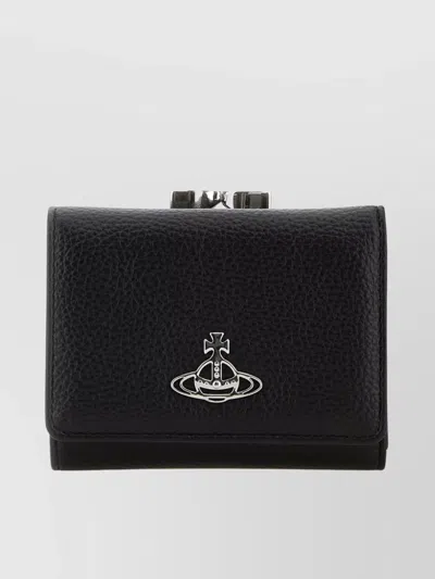 Vivienne Westwood Textured Finish Wallet And Cardholders In Black