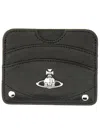 Vivienne Westwood Textured Leather Card Holder In Brown