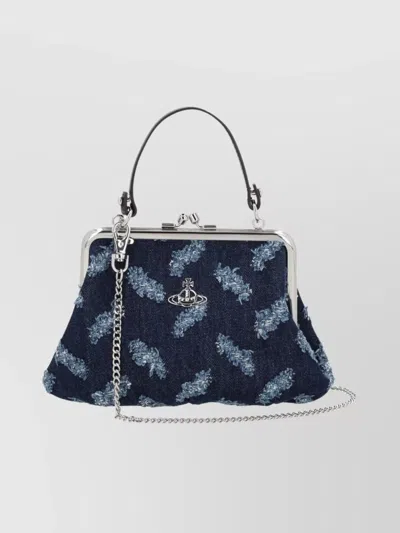 Vivienne Westwood Textured Shoulder Bag Chain Strap