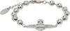 Vivienne Westwood Thames Mini Bas Relief Bracelet In Silver