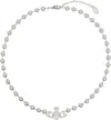 Vivienne Westwood Thames Mini Bas Relief Choker In Silver