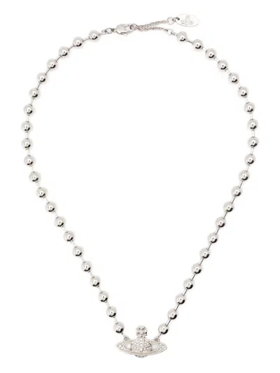 Vivienne Westwood Thames Mini Bas Relief Choker Accessories In Brown