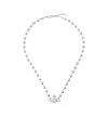 Vivienne Westwood Thames Mini Bas Relief Choker Accessories In Silver