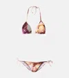 Vivienne Westwood The Kiss Printed Triangle Bikini Set In Multicoloured