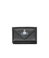 Vivienne Westwood Three-fold Mini Wallet In Black
