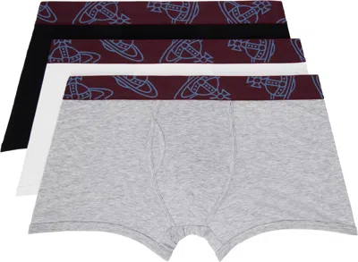 Vivienne Westwood Three-pack Multicolor Band Boxers In Aw24-o401