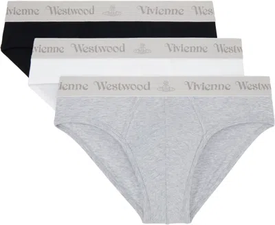 Vivienne Westwood Three-pack Multicolor Slip Briefs In Ss24-o401