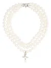 Vivienne Westwood Three-row Drop Pearl Choker In White