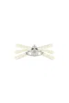 Vivienne Westwood Three Row Pearl Choker In Metallic