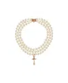 Vivienne Westwood Three-row Pearl Choker Necklace In Yellow
