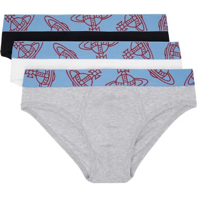 Vivienne Westwood Three-pack Multicolor Slip Band Briefs