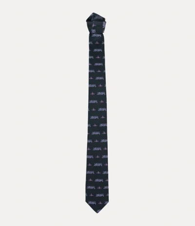 Vivienne Westwood Tie 7cm Black Lion Men