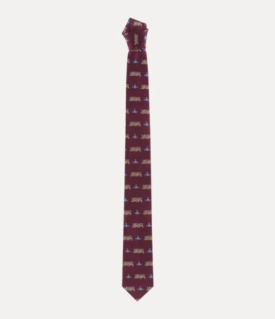 Vivienne Westwood Tie 7cm Bordeaux- Lion Men