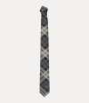 Vivienne Westwood Tie 7cm Grey Moonshine Tartan Men In Gray