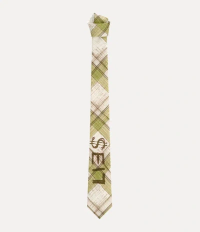 Vivienne Westwood Tie 7cm Lies Glen Check Green  Men