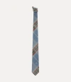 Vivienne Westwood Tie 7cm Light Blue Tartan Men In Light Blue