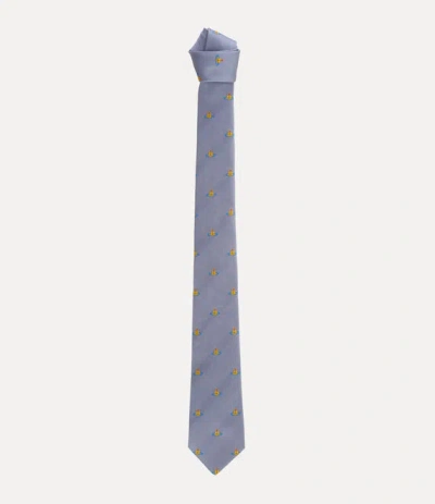Vivienne Westwood Tie 7cm Lilac Multiorb Men In Purple