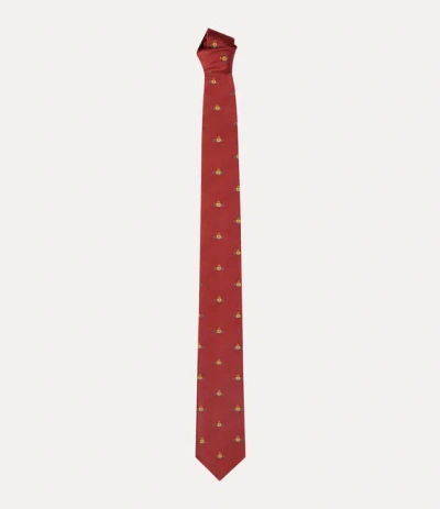 Vivienne Westwood Tie 7cm Red Multi Orb Men