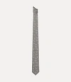 Vivienne Westwood Tie 7cm Stone-grey Tonal Anglo Orb Men In Stone-grey