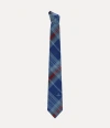 Vivienne Westwood Tie 8.5cm Blue Tartan Men In Blue