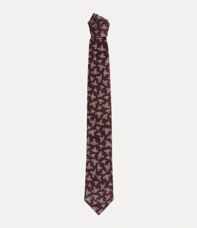 Vivienne Westwood Tie 8.5cm Bordeaux Logomania Men In Burgundy