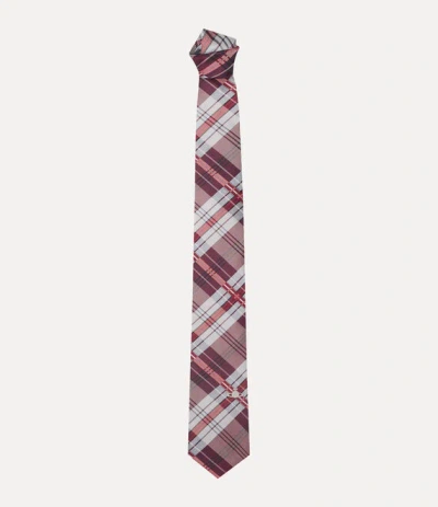 Vivienne Westwood Tie 8.5cm Bordeaux Tartan Men In Burgundy