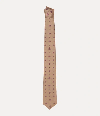 Vivienne Westwood Tie 8.5cm Gold Ikat Men
