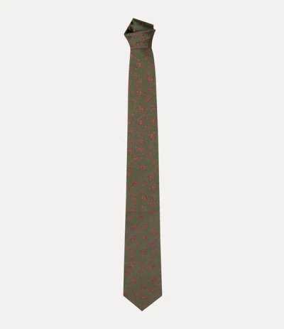 Vivienne Westwood Tie 8.5cm Green Logomania Men
