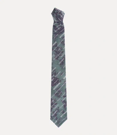 Vivienne Westwood Tie 8.5cm Green Toile Men