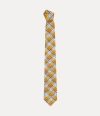 Vivienne Westwood Tie 8.5cm Yellow Check Orbs Men In Yellow