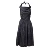 Vivienne Westwood Draped Neckline Waist Gathered Sleeveless Dress In Black