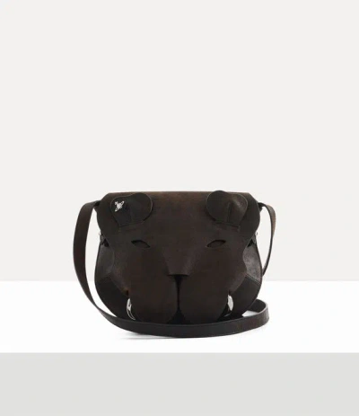 Vivienne Westwood Tiger Crossbody Leather Dark-brown