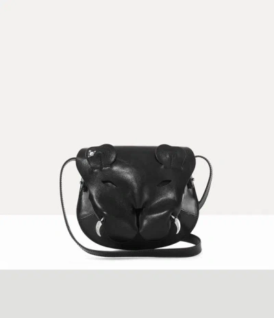 Vivienne Westwood Tiger Crossbody Shiny Veget Tanned Black