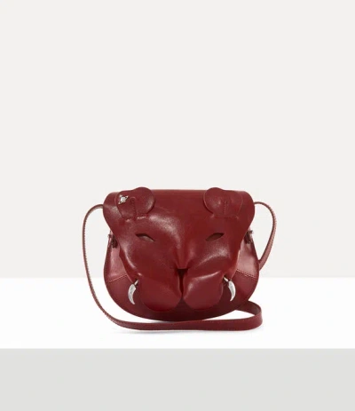 Vivienne Westwood Tiger Crossbody Shiny Veget Tanned Red