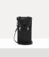 Vivienne Westwood Tiger Phone Bag Shiny Veget Tanned Black