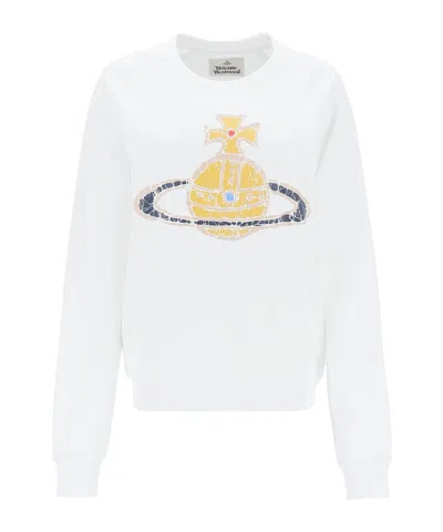 Vivienne Westwood Time Machine Orb-print Sweatshirt In White