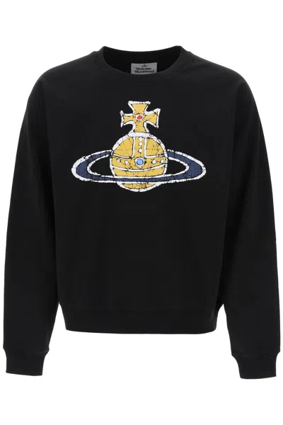 Vivienne Westwood Time Machine Raglan Sweatshirt In Black