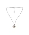 Vivienne Westwood Tiny Orb Saturn Necklace In Gray