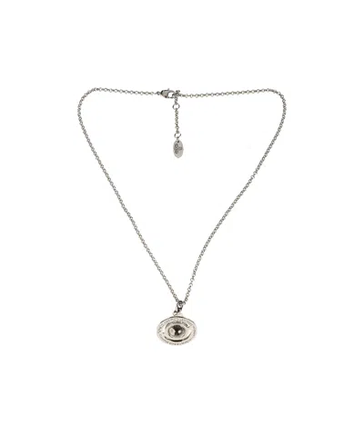 Vivienne Westwood Tiny Orb Saturn Necklace In Gray