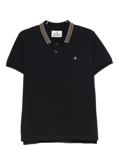 VIVIENNE WESTWOOD TIPPED-COLLAR POLO SHIRT