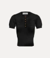 Vivienne Westwood Tit Top Org. Mako' Cotton Black Xs Women In Black