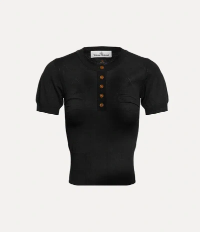 Vivienne Westwood Tit Top Org. Mako' Cotton Black Xs Women